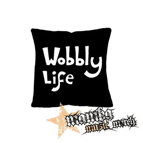 WOBBLY LIFE - Logo White - vankúš
