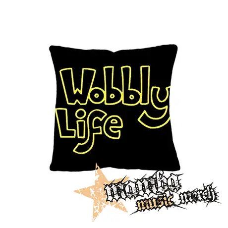 WOBBLY LIFE - Logo Yellow - vankúš