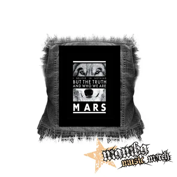 30 SECONDS TO MARS - Wolf - chrbtová nášivka (36 x 27 cm)