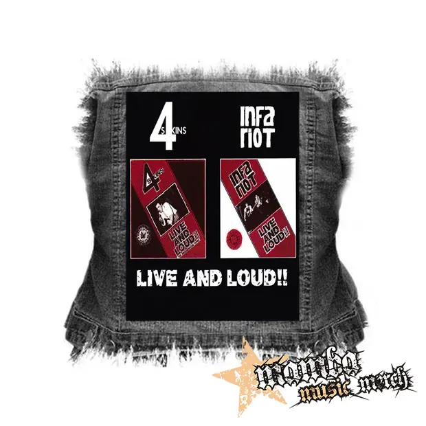 4 SKINS - Live And Loud - chrbtová nášivka (36 x 27 cm)