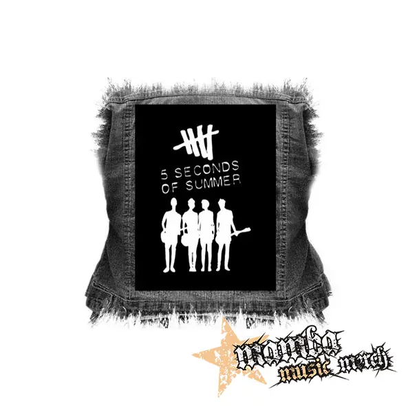 5 SECONDS OF SUMMER - Logo & Band - chrbtová nášivka (36 x 27 cm)