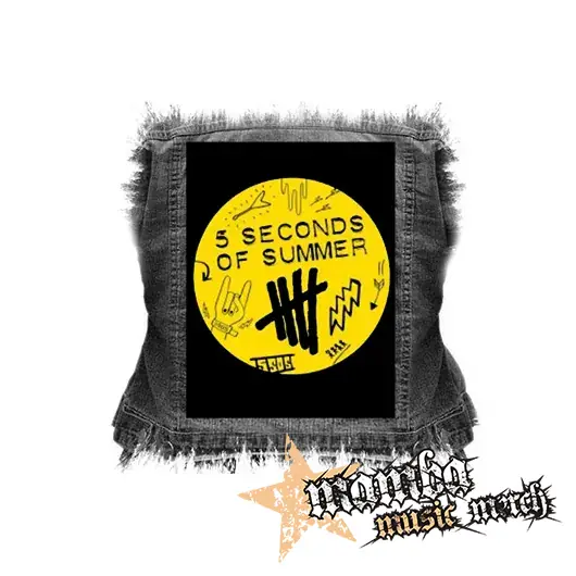 5 SECONDS OF SUMMER - Scribble Logo - chrbtová nášivka (36 x 27 cm)