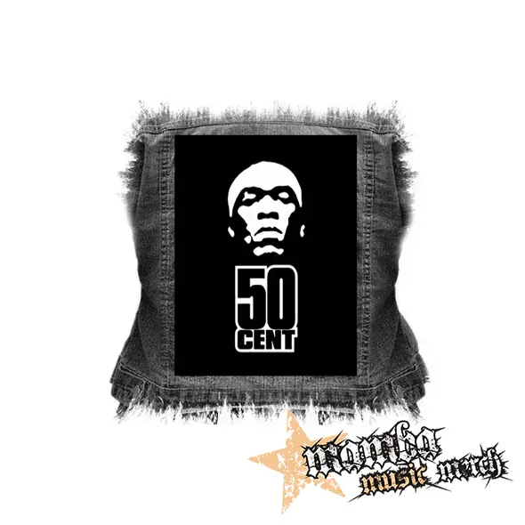 50 CENT - Logo Portrait - chrbtová nášivka (36 x 27 cm)