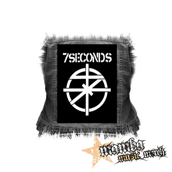 7 SECONDS - Logo Crest - chrbtová nášivka (36 x 27 cm)