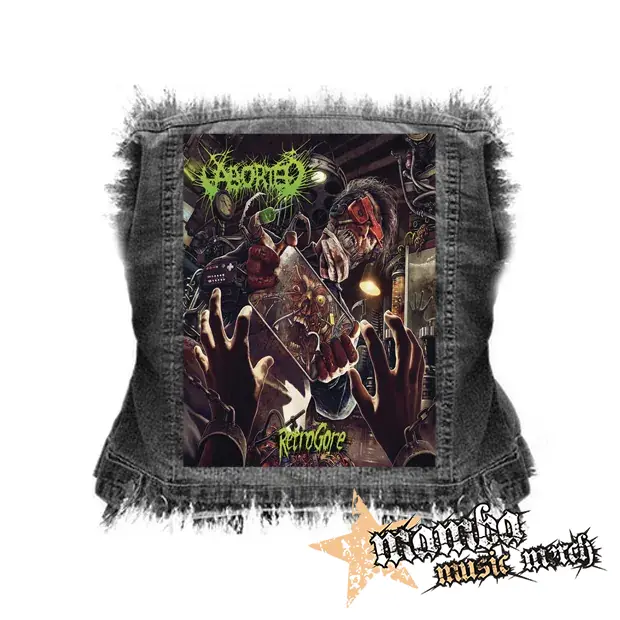 ABORTED - Retrogore - chrbtová nášivka (36 x 27 cm)