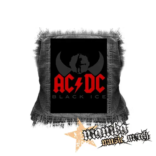 ACDC - Black Ice Angus Silhouette - chrbtová nášivka (36 x 27 cm)
