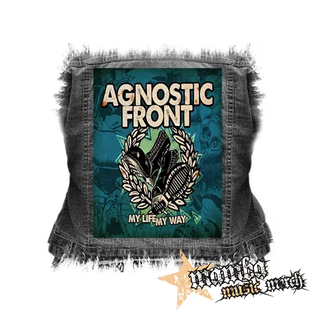 AGNOSTIC FRONT - My Life My Way - chrbtová nášivka (36 x 27 cm)