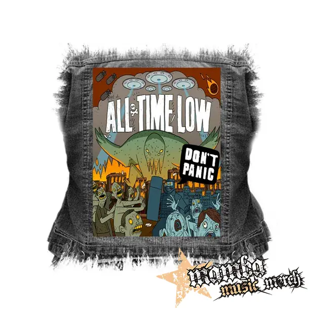 ALL TIME LOW - Don't Panic - chrbtová nášivka (36 x 27 cm)