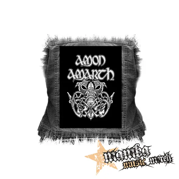 AMON AMARTH - Logo Mjolnir - chrbtová nášivka (36 x 27 cm)