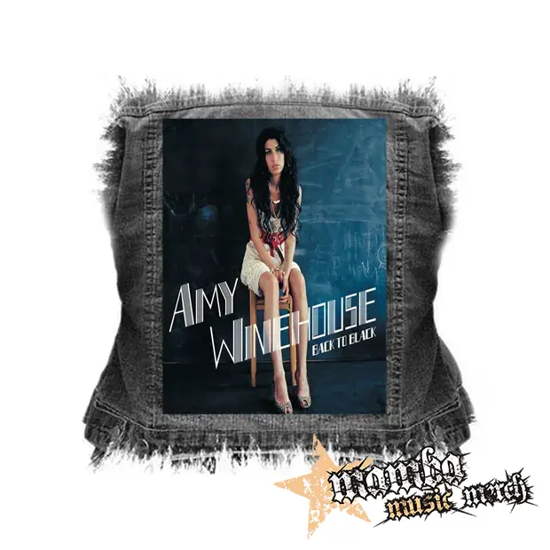 AMY WINEHOUSE - Back To Black - chrbtová nášivka (36 x 27 cm)