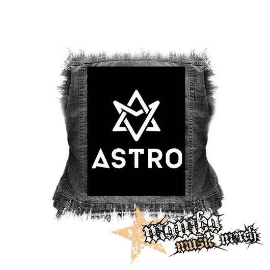 ASTRO - Logo NA ČIERNE - chrbtová nášivka (36 x 27 cm)
