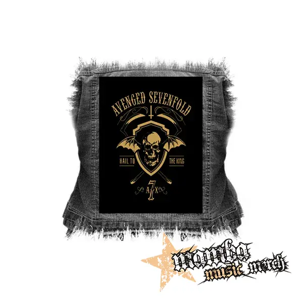 AVENGED SEVENFOLD - Hail To The King Golden Patch - chrbtová nášivka (36 x 27 cm)