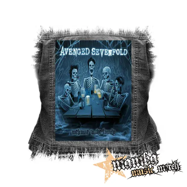 AVENGED SEVENFOLD - Welcome to the Family - chrbtová nášivka (36 x 27 cm)