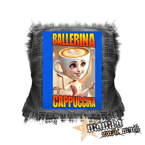 BALLERINA CAPPUCCINA Blue Motive - chrbtová nášivka (36 x 27 cm)