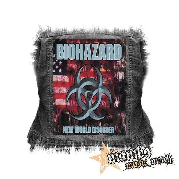 BIOHAZARD - New World Disorder - chrbtová nášivka (36 x 27 cm)