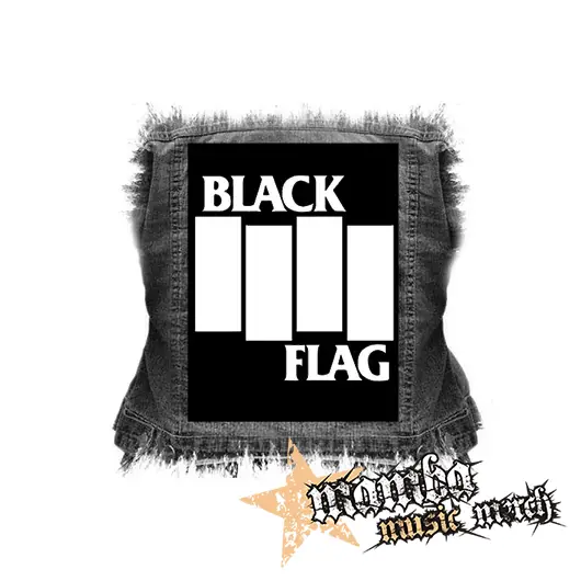 BLACK FLAG - Logo Crest - chrbtová nášivka (36 x 27 cm)