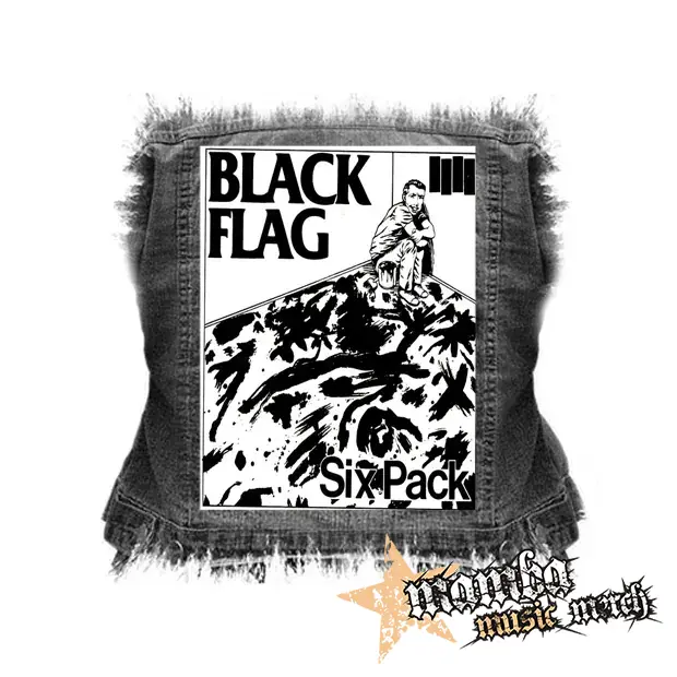 BLACK FLAG - Six Pack - chrbtová nášivka (36 x 27 cm)