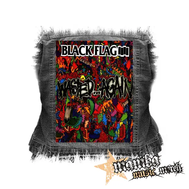 BLACK FLAG - Wasted...Again - chrbtová nášivka (36 x 27 cm)
