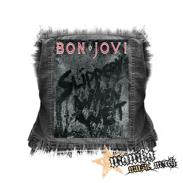 BON JOVI - Slippery When Wet - chrbtová nášivka (36 x 27 cm)