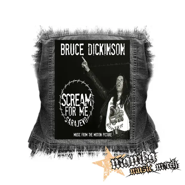 BRUCE DICKINSON - Scream for Me Sarajevo - chrbtová nášivka (36 x 27 cm)