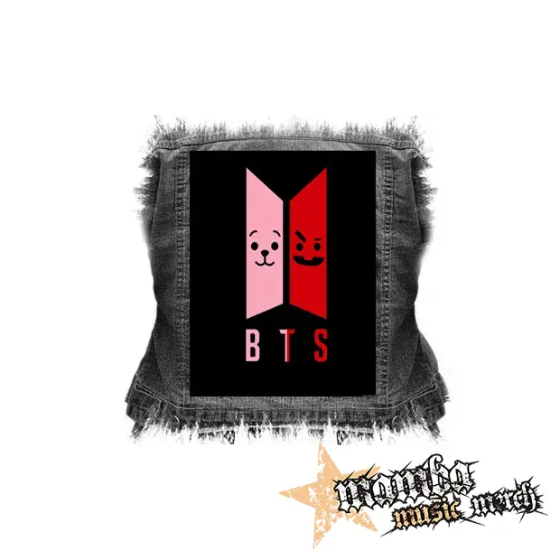 BTS - Emoji BT21 Logo COLOUR - chrbtová nášivka (36 x 27 cm)