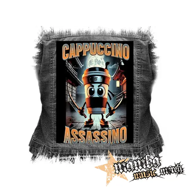 CAPPUCCINO ASSASSINO - MOTIVE 3 - chrbtová nášivka (36 x 27 cm)