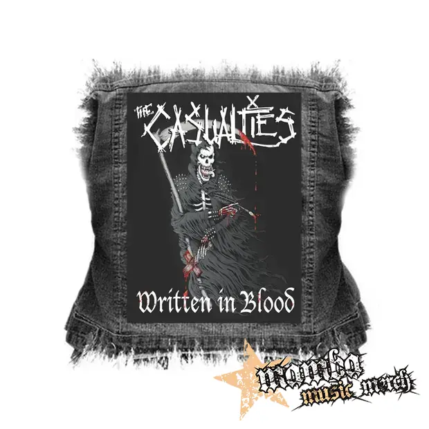 CASUALTIES - Written in Blood - chrbtová nášivka (36 x 27 cm)