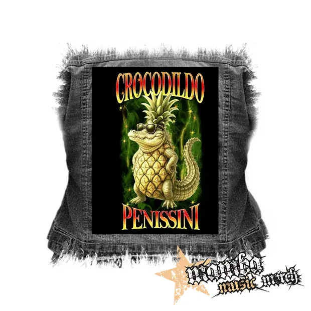 CROCODILDO PENISSINI - chrbtová nášivka (36 x 27 cm)