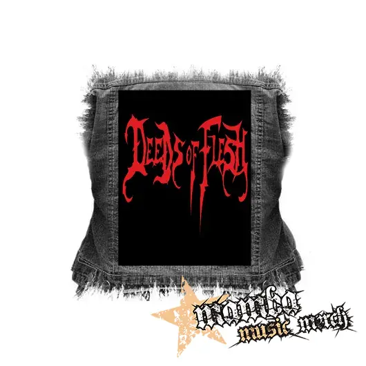 DEEDS OF FLESH - Logo - chrbtová nášivka (36 x 27 cm)