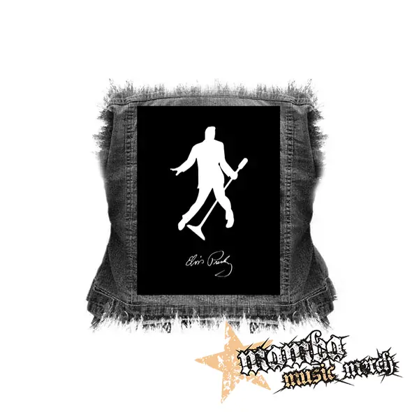 ELVIS PRESLEY - Silhouette Signature - chrbtová nášivka (36 x 27 cm)