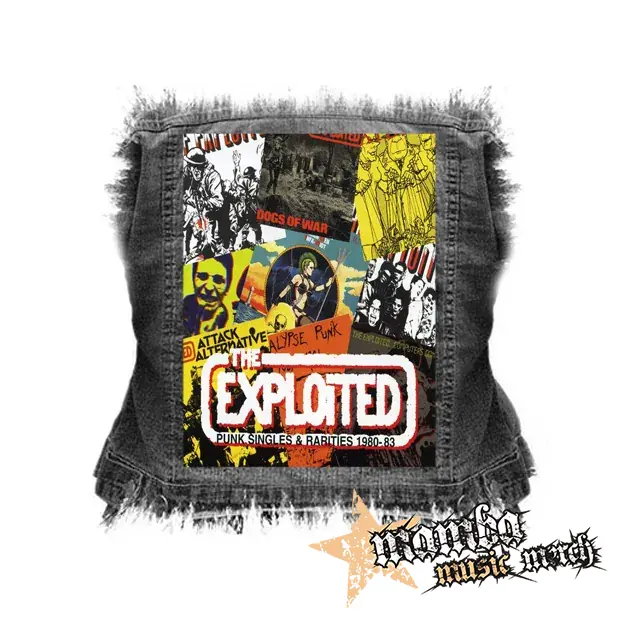 EXPLOITED - Singles & Rarities 1980-1983 - chrbtová nášivka (36 x 27 cm)