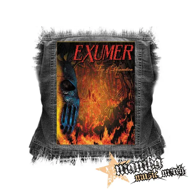 EXUMER - Fire & Damnation - chrbtová nášivka (36 x 27 cm)