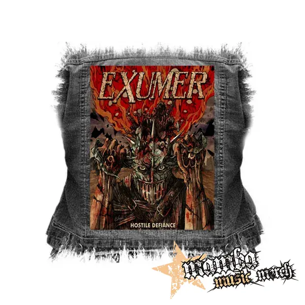 EXUMER - Hostile Defiance - chrbtová nášivka (36 x 27 cm)