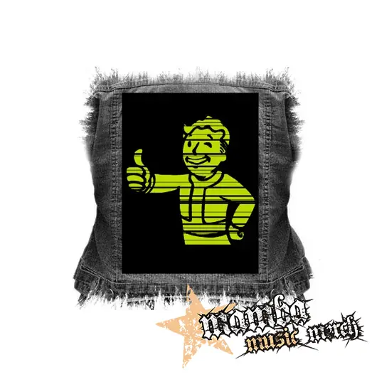 FALLOUT - Vault Boy Green Vintage - chrbtová nášivka (36 x 27 cm)
