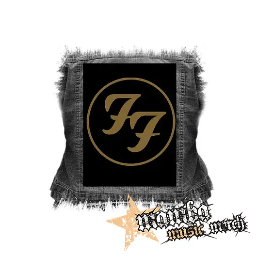 FOO FIGHTERS - Gold Logo - chrbtová nášivka (36 x 27 cm)