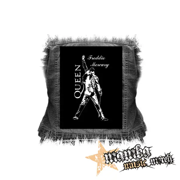 FREDDIE MERCURY - Logo & Portrait - chrbtová nášivka (36 x 27 cm)
