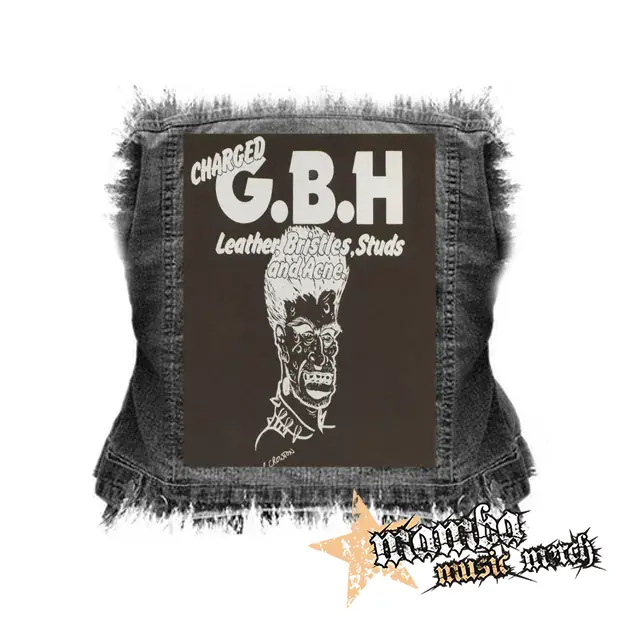 GBH - Leather, Bristles, Studs and Acne - chrbtová nášivka (36 x 27 cm)