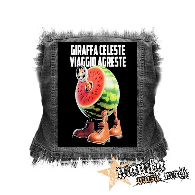 GIRAFFA CELESTE VIAGGIO AGRESTE - chrbtová nášivka (36 x 27 cm)