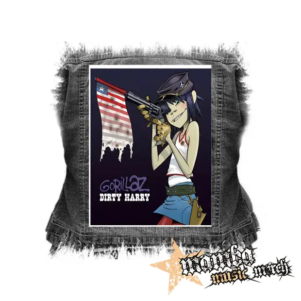 GORILLAZ - Dirty Harry - chrbtová nášivka (36 x 27 cm)