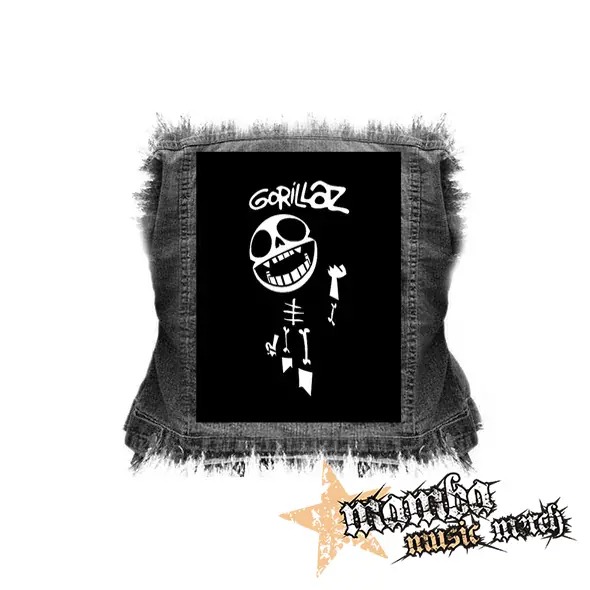 GORILLAZ - Logo plus BONESY - chrbtová nášivka (36 x 27 cm)