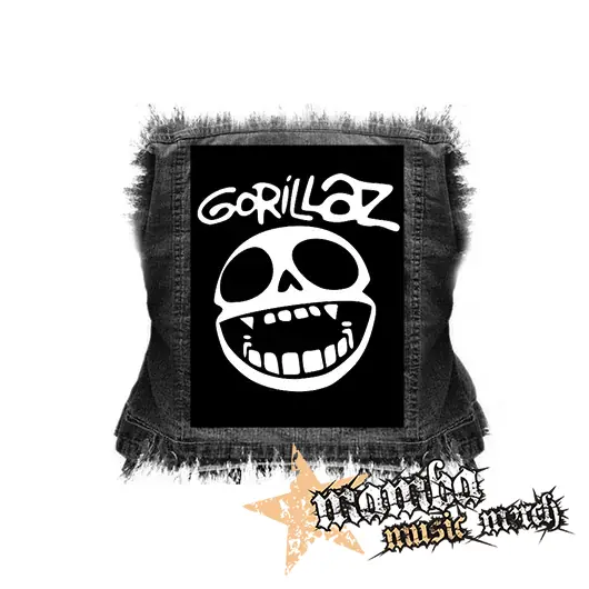 GORILLAZ - Noodle Skull Face - chrbtová nášivka (36 x 27 cm)