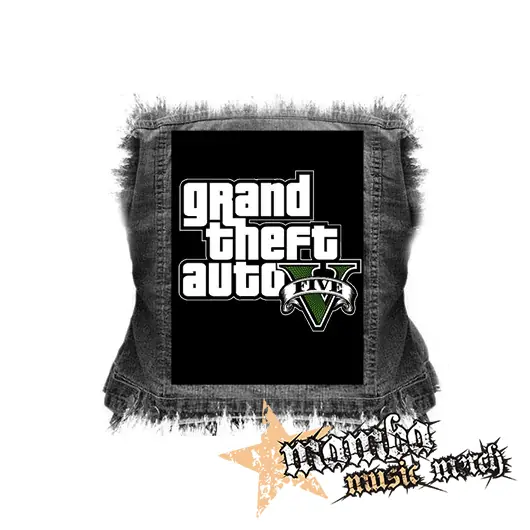 GTA - GRAND THEFT AUTO - V - - chrbtová nášivka (36 x 27 cm)