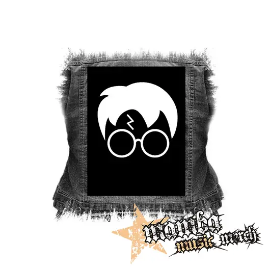 HARRY POTTER - Glasses Bold Crest - chrbtová nášivka (36 x 27 cm)