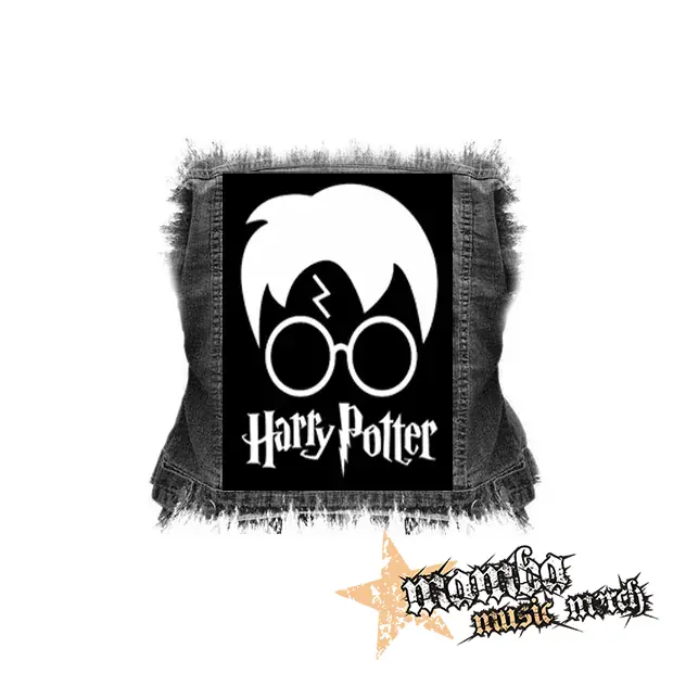 HARRY POTTER - Glasses Bold Crest With Logo - chrbtová nášivka (36 x 27 cm)