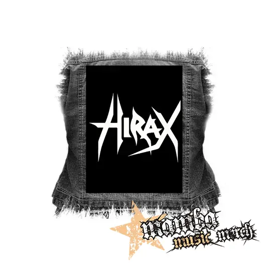 HIRAX - Logo Thrash Metal Band - chrbtová nášivka (36 x 27 cm)