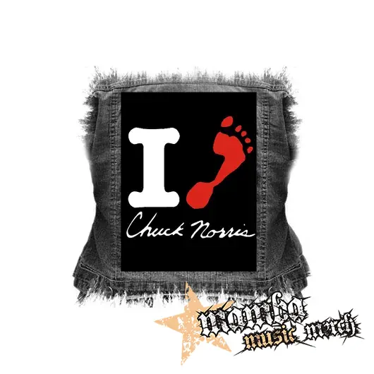 CHUCK NORRIS - I Love Chuck Norris - chrbtová nášivka (36 x 27 cm)