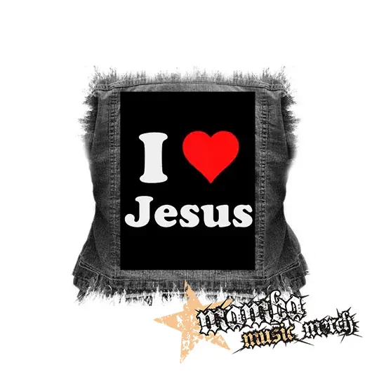 I LOVE JESUS - chrbtová nášivka (36 x 27 cm)