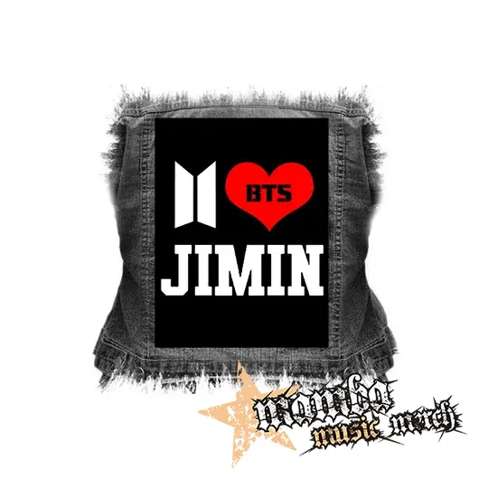 I LOVE JIMIN - Bangtan Boys - chrbtová nášivka (36 x 27 cm)