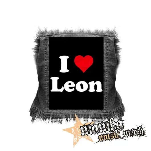 I LOVE LEON - chrbtová nášivka (36 x 27 cm)