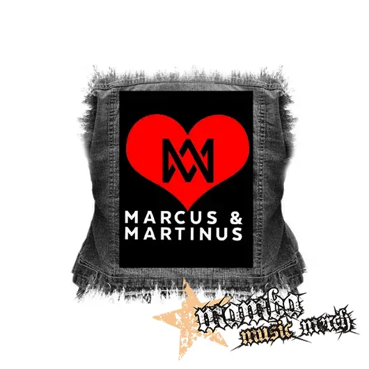 I LOVE MARCUS & MARTINUS - Motive 2 - chrbtová nášivka (36 x 27 cm)
